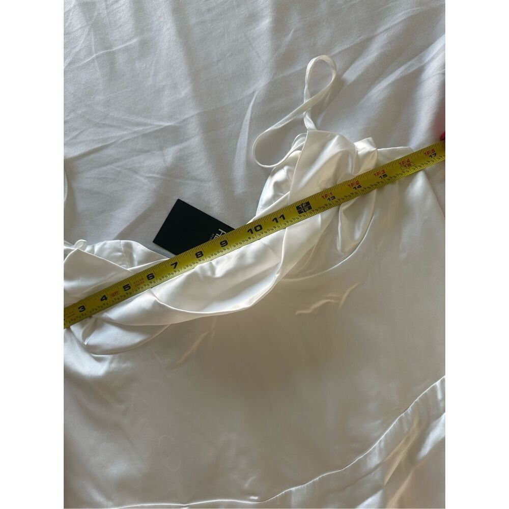 NWT Heiress Beverly Hills White Satin Corset Midi Dress Size Large - Picture 3 of 8